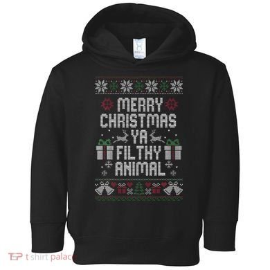 Merry Christmas Animal Funny Filthy Ya Toddler Hoodie