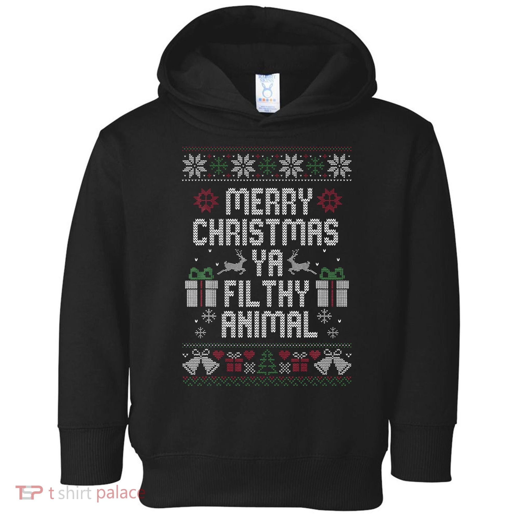 Merry Christmas Animal Funny Filthy Ya Toddler Hoodie