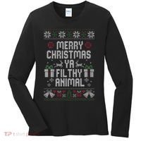 Merry Christmas Animal Funny Filthy Ya Women's Long Sleeve Shirt thumb 0