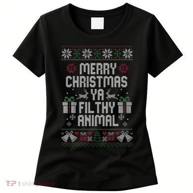 Merry Christmas Animal Funny Filthy Ya Women's T-Shirt