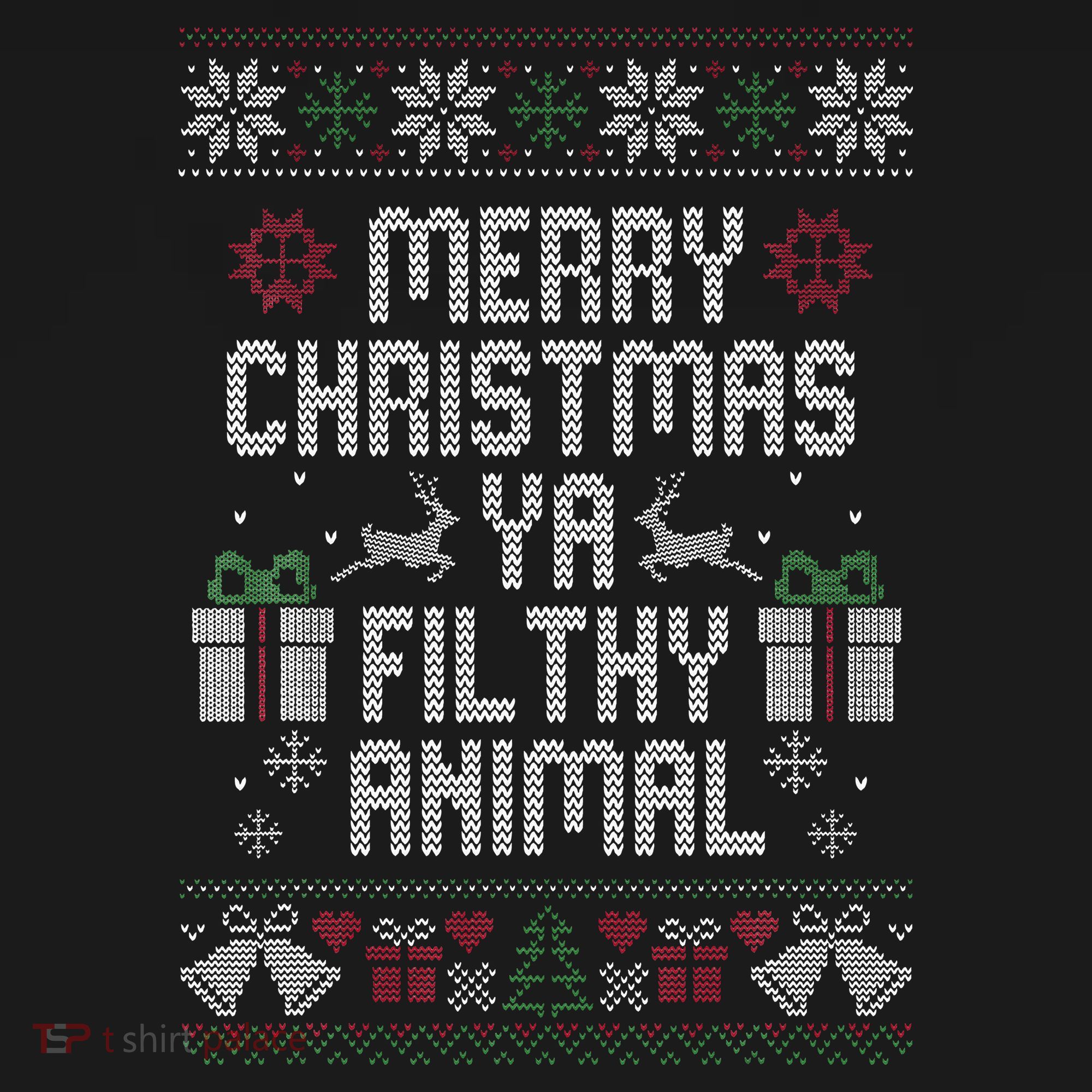 Merry Christmas Animal Funny Filthy Ya Women's T-Shirt