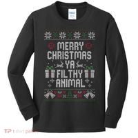 Merry Christmas Animal Funny Filthy Ya Kids Long Sleeve Shirt thumb 0