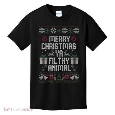 Merry Christmas Animal Funny Filthy Ya Kids T-Shirt