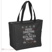 Merry Christmas Animal Funny Filthy Ya Tote Bag thumb 2