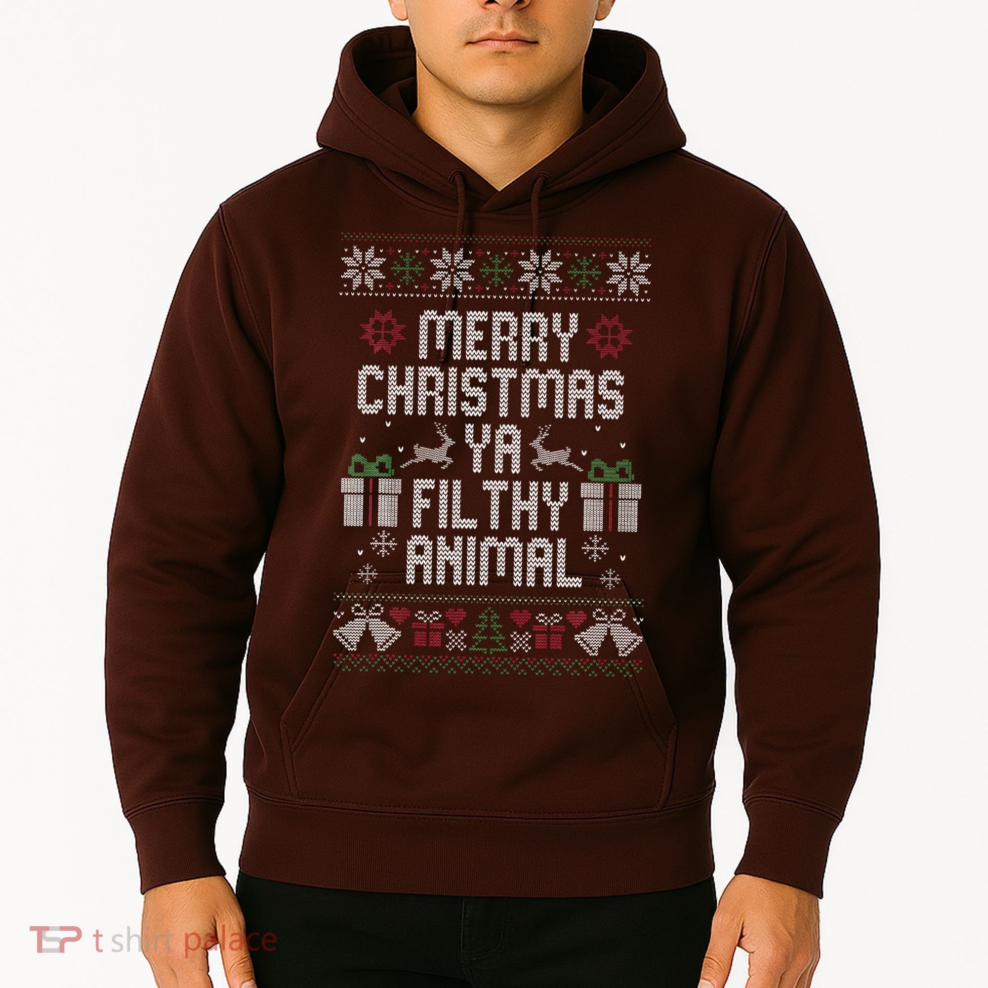 Merry Christmas Animal Funny Filthy Ya Hoodie