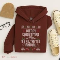 Merry Christmas Animal Funny Filthy Ya Hoodie thumb 4