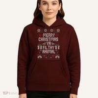 Merry Christmas Animal Funny Filthy Ya Hoodie thumb 5
