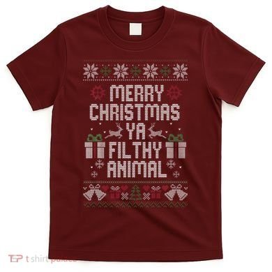 Merry Christmas Animal Funny Filthy Ya T-Shirt