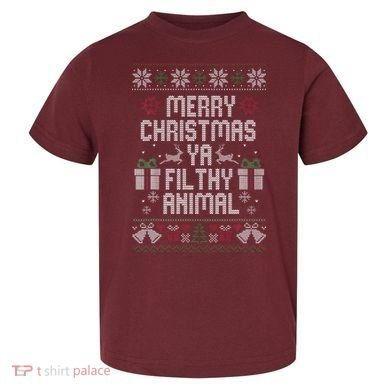 Merry Christmas Animal Funny Filthy Ya Toddler T-Shirt
