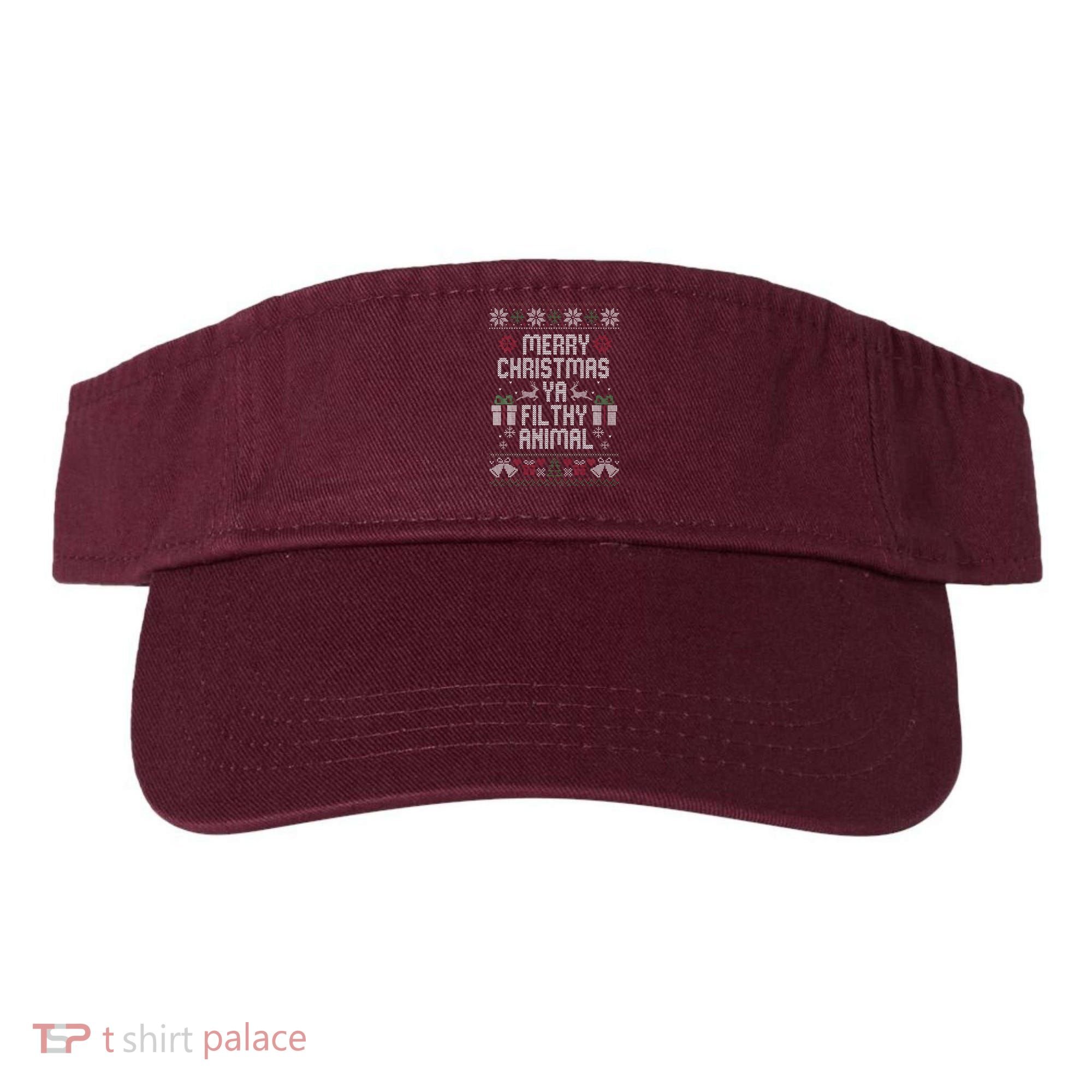 Merry Christmas Animal Funny Filthy Ya Visor