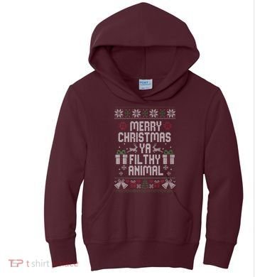 Merry Christmas Animal Funny Filthy Ya Kids Hoodie