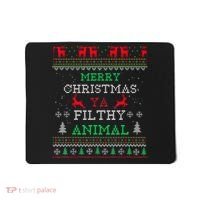 Merry Christmas Animal Filthy Ya Xmas Pajama Family Matching Mousepad thumb 0