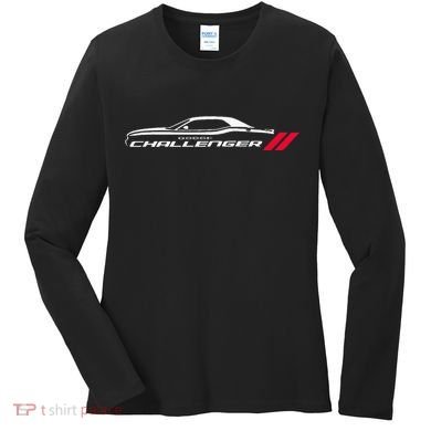 Muscle Car American Flag 4th July Women's Long Sleeve Shirt