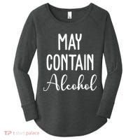 May Contain Alcohol Funny Party Women's Perfect Tri Tunic Long Sleeve Shirt thumb 0