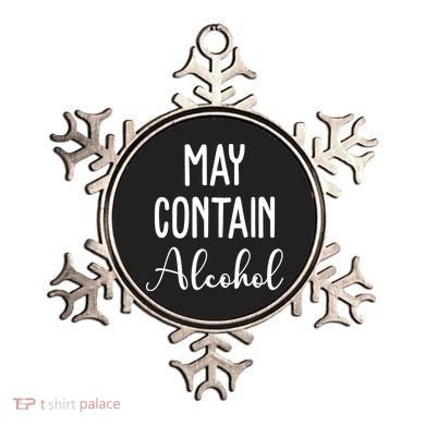 May Contain Alcohol Funny Party Ornament