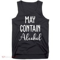 May Contain Alcohol Funny Party Tank Top thumb 0