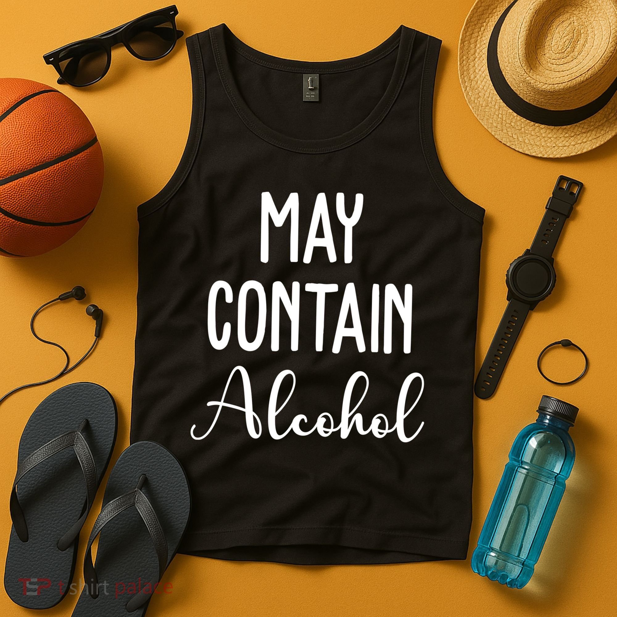 May Contain Alcohol Funny Party Tank Top