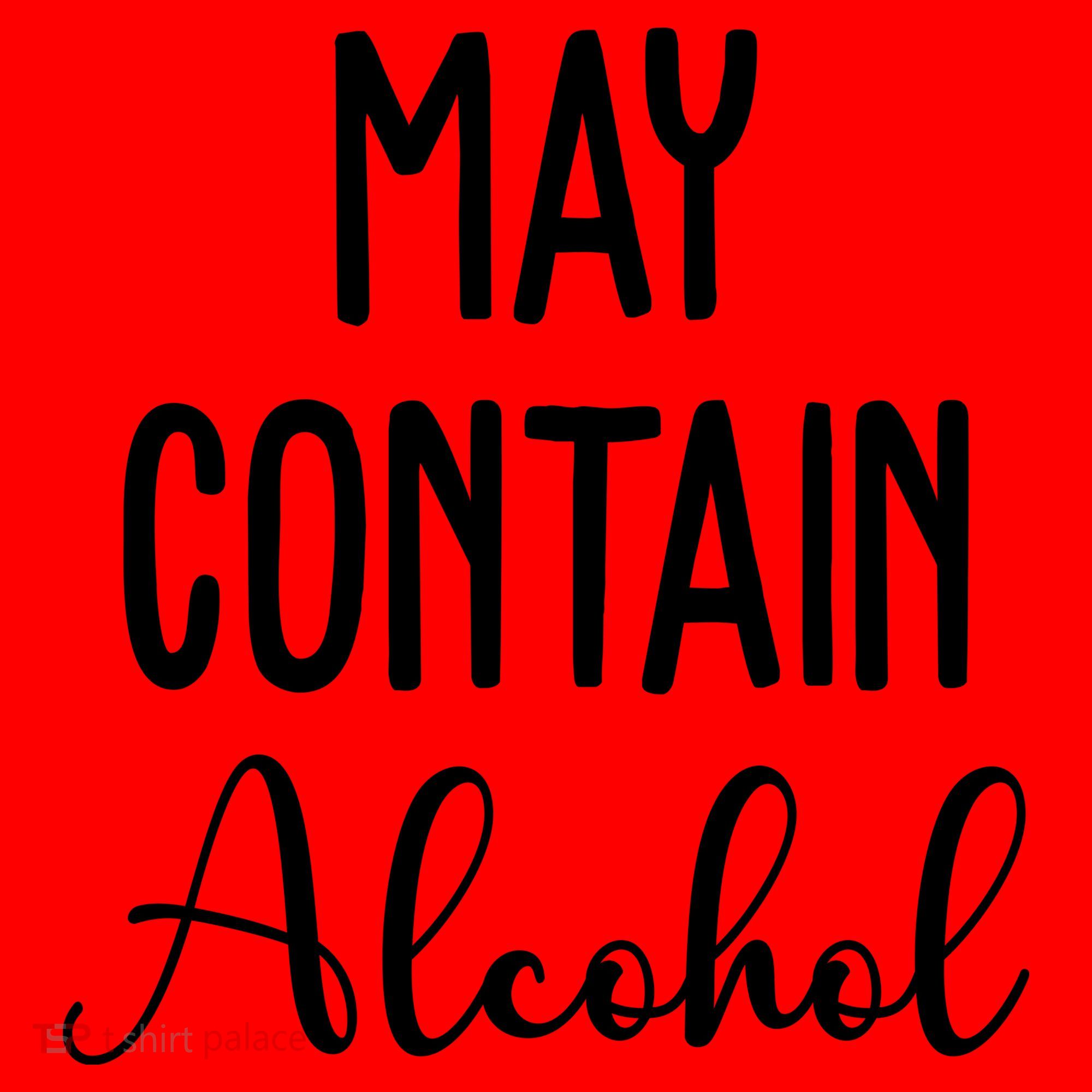 May Contain Alcohol Funny Party Santa Hat