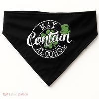May Contain Alcohol Funny Saint Paddy's St Patrick's Day USA-Made Doggie Bandana thumb 0