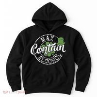 May Contain Alcohol Funny Saint Paddy's St Patrick's Day Hoodie thumb 0