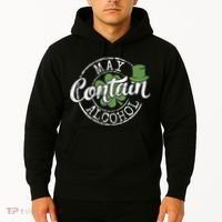 May Contain Alcohol Funny Saint Paddy's St Patrick's Day Hoodie thumb 2