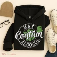 May Contain Alcohol Funny Saint Paddy's St Patrick's Day Hoodie thumb 4