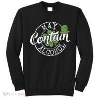 May Contain Alcohol Funny Saint Paddy's St Patrick's Day Sweatshirt thumb 0