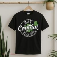 May Contain Alcohol Funny Saint Paddy's St Patrick's Day T-Shirt thumb 2