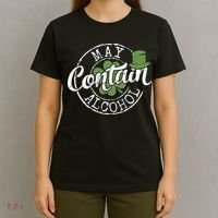 May Contain Alcohol Funny Saint Paddy's St Patrick's Day T-Shirt thumb 4