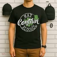 May Contain Alcohol Funny Saint Paddy's St Patrick's Day T-Shirt thumb 6
