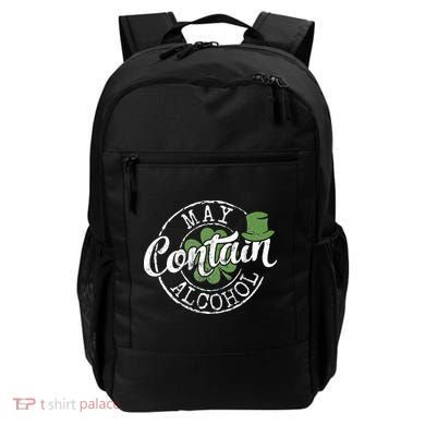 May Contain Alcohol Funny Saint Paddy's St Patrick's Day Backpack