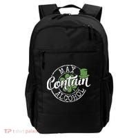 May Contain Alcohol Funny Saint Paddy's St Patrick's Day Backpack thumb 0