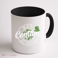 May Contain Alcohol Funny Saint Paddy's St Patrick's Day Coffee Mug thumb 1