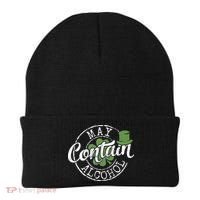 May Contain Alcohol Funny Saint Paddy's St Patrick's Day Beanie thumb 0