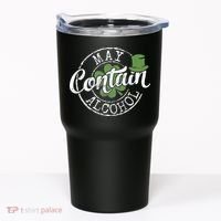 May Contain Alcohol Funny Saint Paddy's St Patrick's Day Tumbler thumb 0