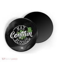 May Contain Alcohol Funny Saint Paddy's St Patrick's Day Magnet thumb 0