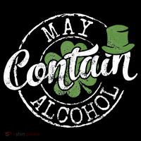May Contain Alcohol Funny Saint Paddy's St Patrick's Day Mousepad thumb 1