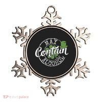 May Contain Alcohol Funny Saint Paddy's St Patrick's Day Ornament thumb 0