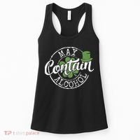 May Contain Alcohol Funny Saint Paddy's St Patrick's Day Women's Tank Top thumb 0
