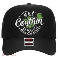 May Contain Alcohol Funny Saint Paddy's St Patrick's Day Hat thumb 0
