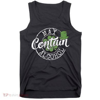 May Contain Alcohol Funny Saint Paddy's St Patrick's Day Tank Top