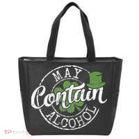 May Contain Alcohol Funny Saint Paddy's St Patrick's Day Tote Bag thumb 0