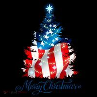 Merry Christmas American Flag Christmas Tree Coffee Mug thumb 5