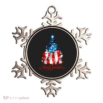 Merry Christmas American Flag Christmas Tree Ornament