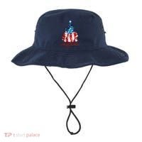 Merry Christmas American Flag Christmas Tree Bucket Hat thumb 0