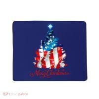 Merry Christmas American Flag Christmas Tree Mousepad thumb 0