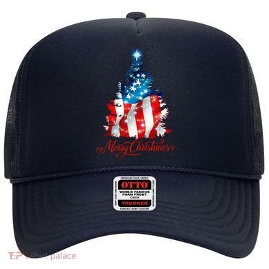 Merry Christmas American Flag Christmas Tree Hat