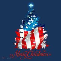 Merry Christmas American Flag Christmas Tree Visor thumb 3