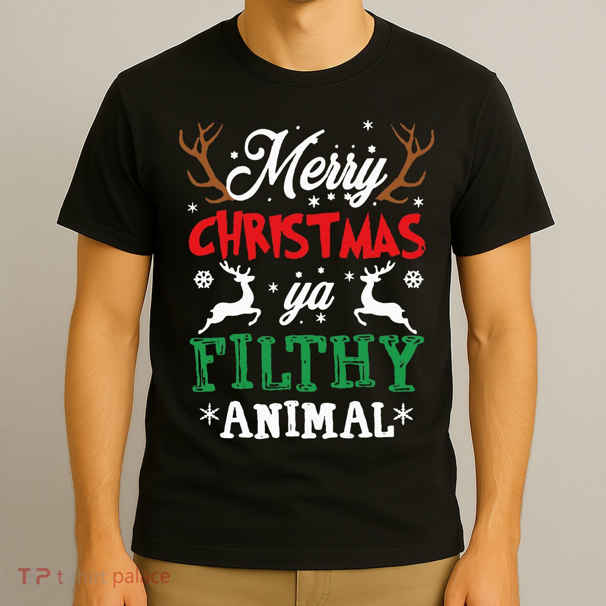 Merry Christmas Animal Filthy Ya Xmas Pajama T-Shirt