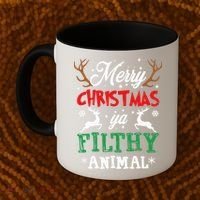 Merry Christmas Animal Filthy Ya Xmas Pajama Coffee Mug thumb 2